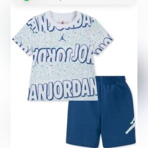 Jordan Kids' Graphic T-Shirt and Shorts Set - Nike Boys’ 2T 4T